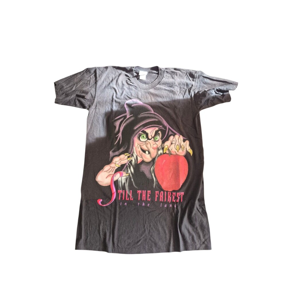 Disney Vintage 90s Snow White Evil Queen Graphic T-shirt Single Stitch One Size